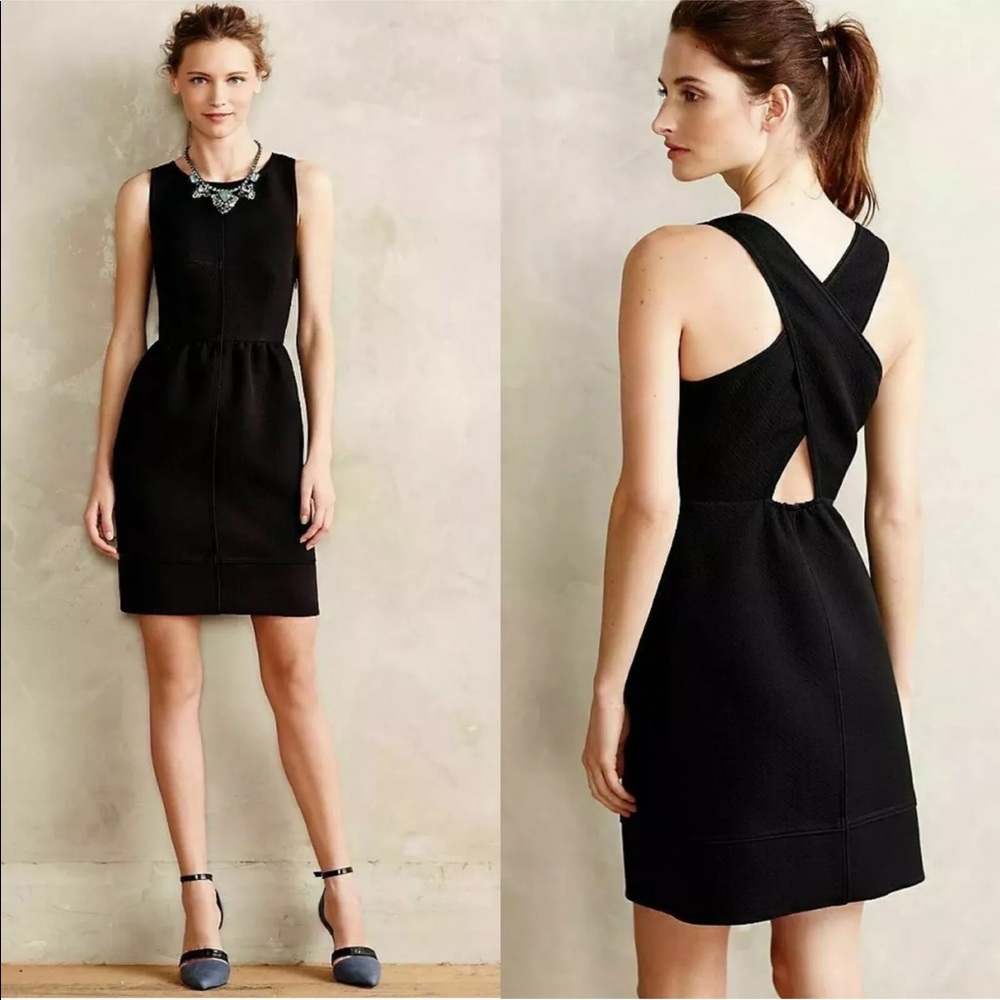 Anthropologie Maeve Rokin Textured Crossback Dress